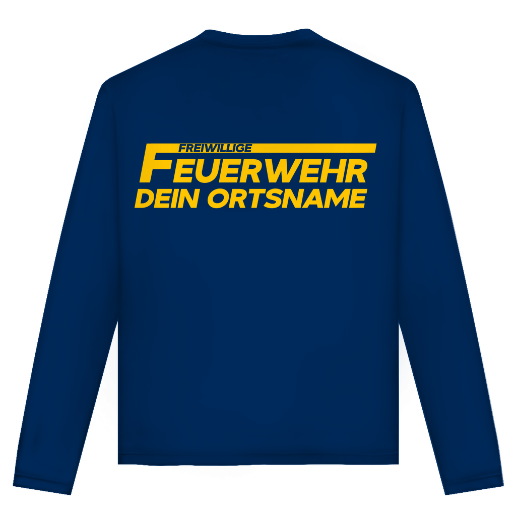 Unisex Langarmshirt - Freiwillige Feuerwehr Gelb [Personalisierbar]