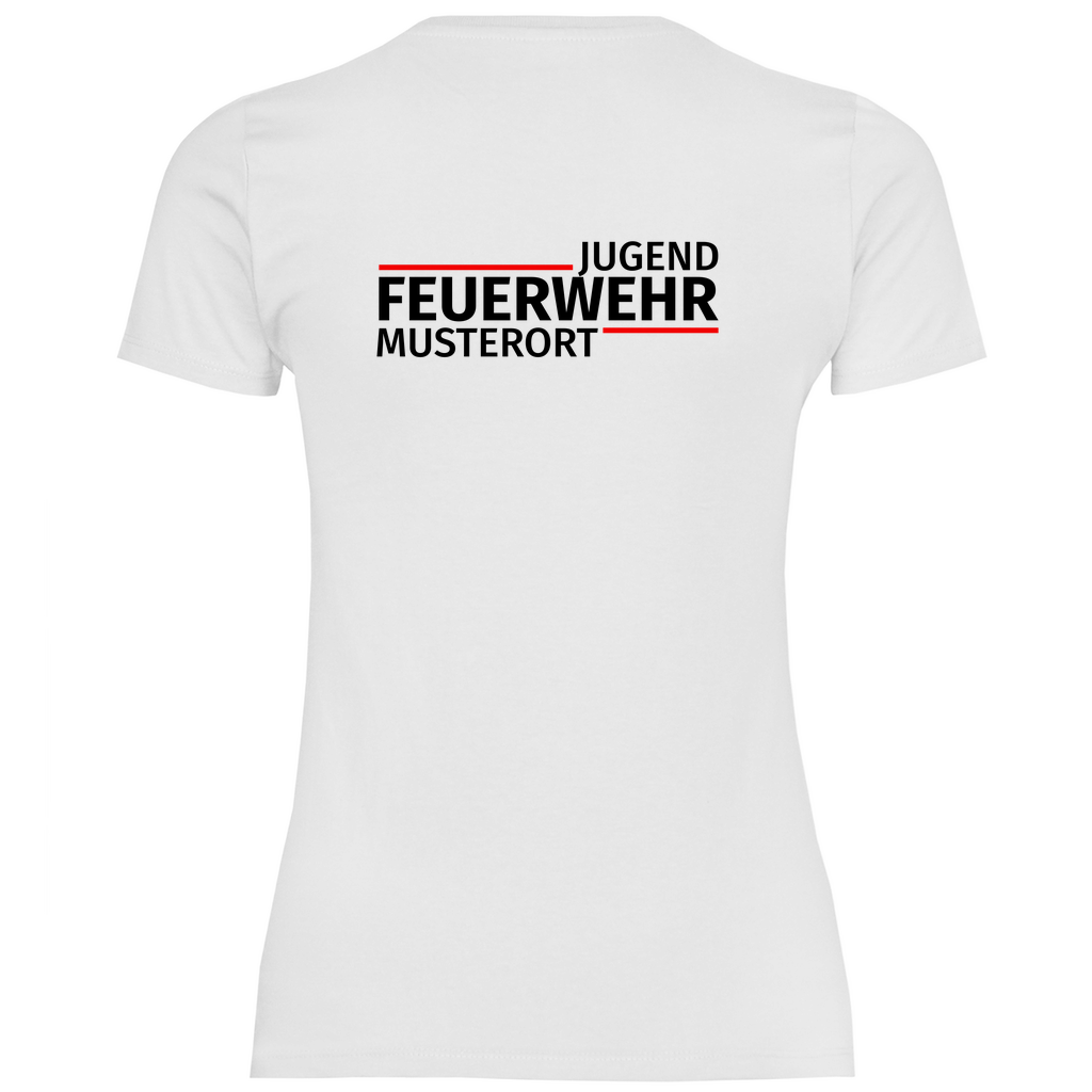 Damen T-Shirt - Modern Jugendfeuerwehr [Personalisierbar]