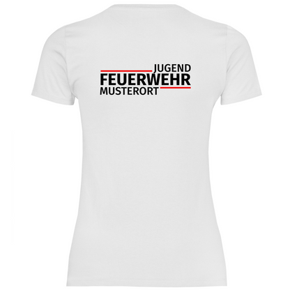 Damen T-Shirt - Modern Jugendfeuerwehr [Personalisierbar]