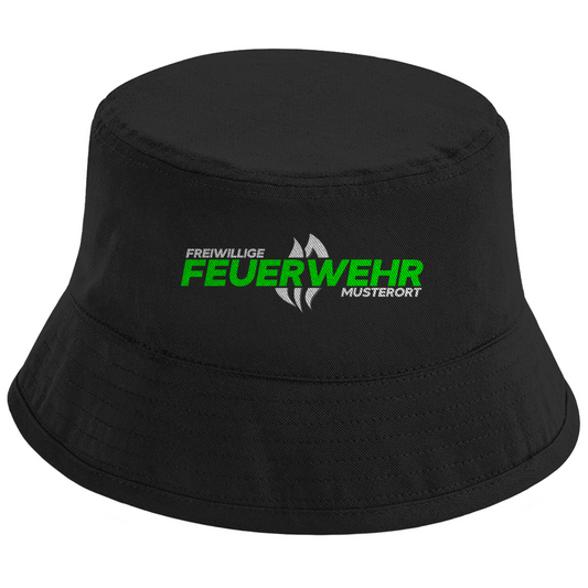 Bucket Hat - Flamme Freiwillige Feuerwehr Grün [Personalisierbar]
