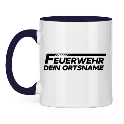 Tasse zweifarbig - Jugendfeuerwehr [Personalisierbar]