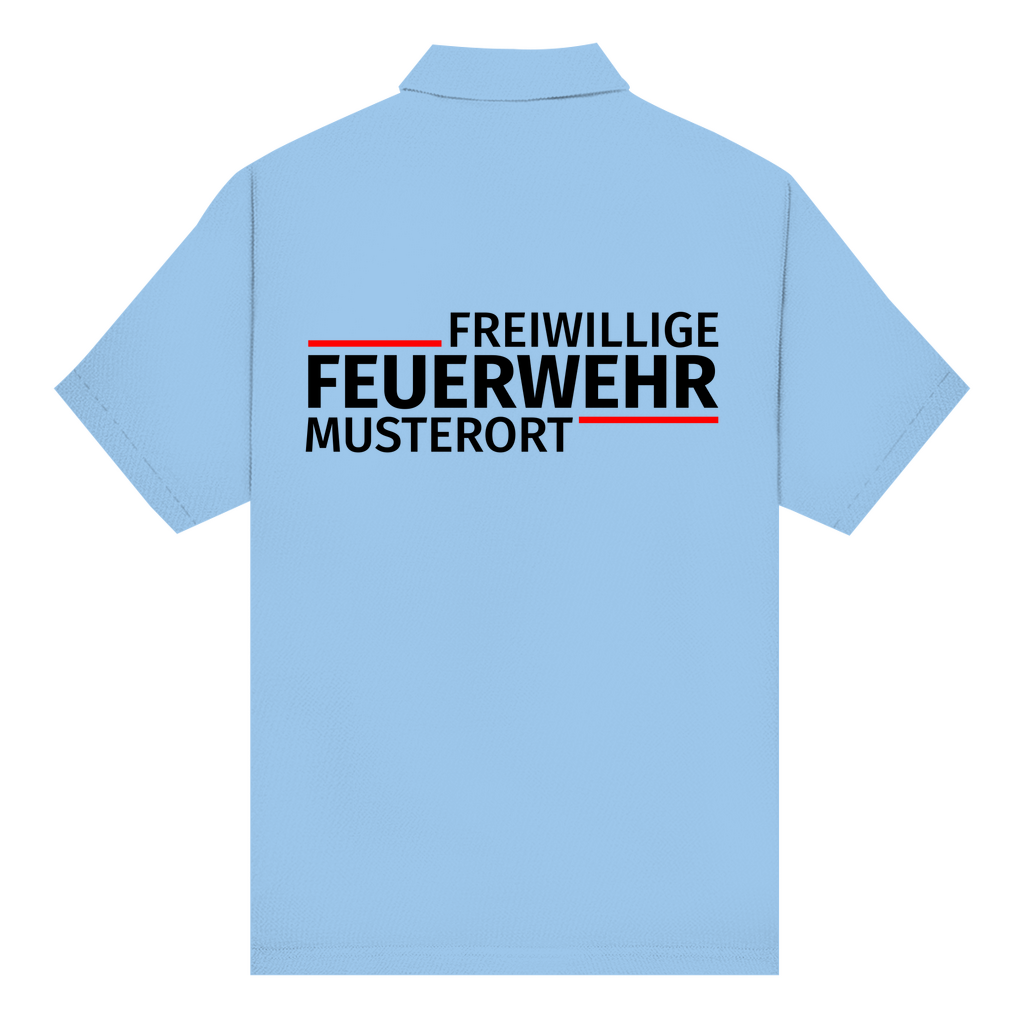 Unisex Poloshirt - Modern Freiwillige Feuerwehr (Personalisierbar)