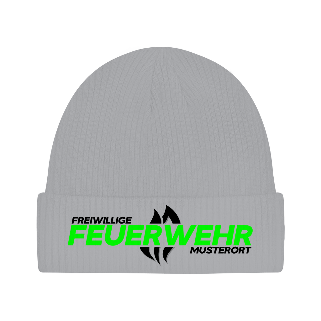 Beanie - Flamme Freiwillige Feuerwehr Grün [Personalisierbar]