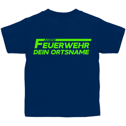 Kinder T-Shirt - Jugendfeuerwehr Grün [Personalisierbar]