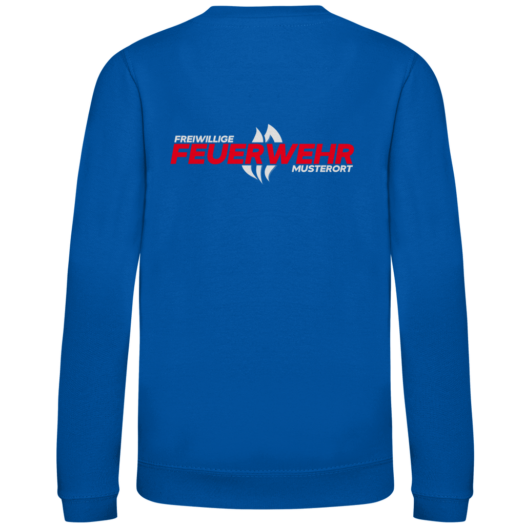 Kinder Sweatshirt - Flamme Freiwillige Feuerwehr Rot [Personalisierbar]