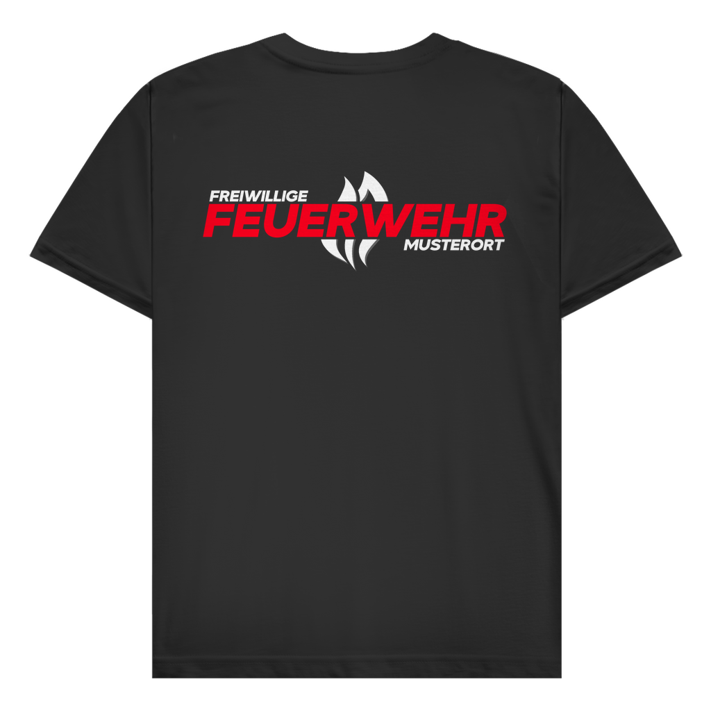 Herren T-Shirt - Flamme Freiwillige Feuerwehr Rot [Personalisierbar]