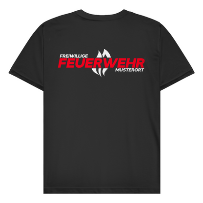 Herren T-Shirt - Flamme Freiwillige Feuerwehr Rot [Personalisierbar]