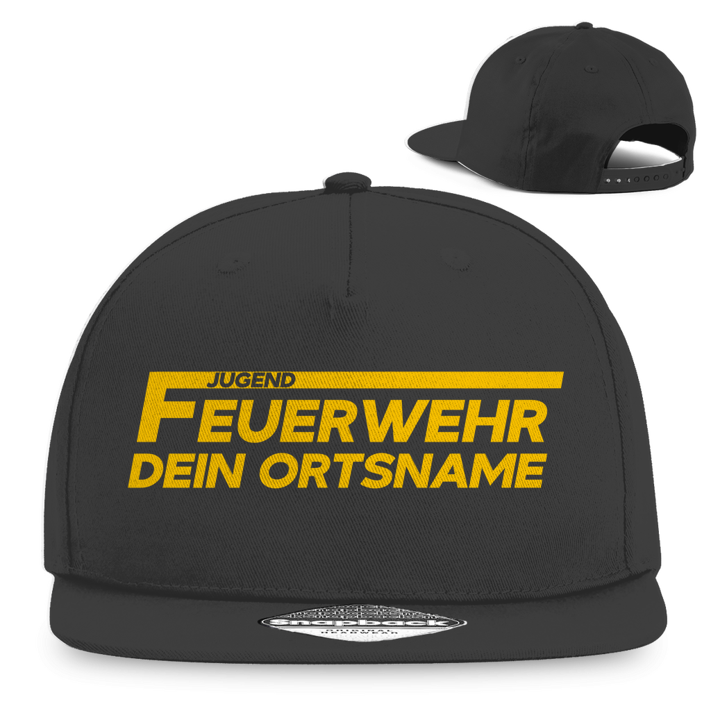 Snapback Rapper Cap - Jugendfeuerwehr Gelb [Personalisierbar]