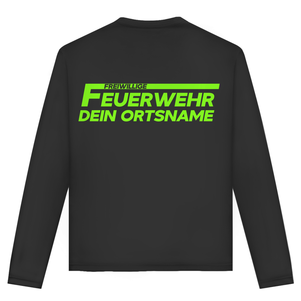 Unisex Langarmshirt - Freiwillige Feuerwehr Grün [Personalisierbar]