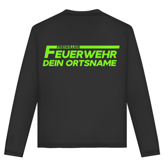 Unisex Langarmshirt - Freiwillige Feuerwehr Grün [Personalisierbar]