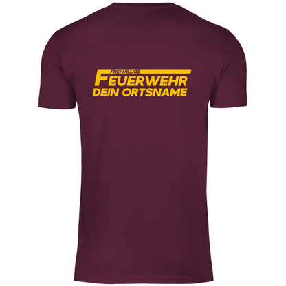 Herren T-Shirt - Freiwillige Feuerwehr Gelb (Personalisierbar)