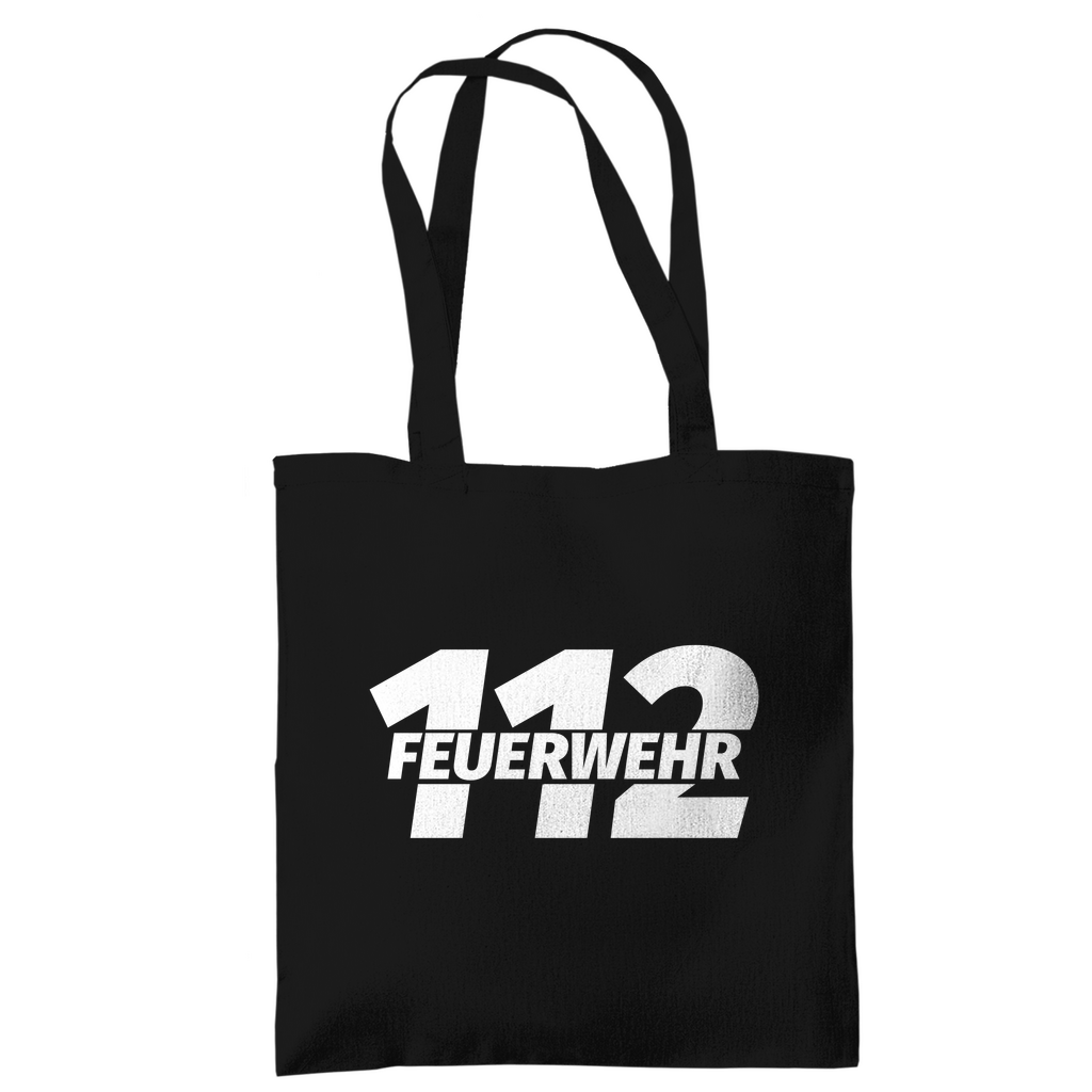 Tragetasche - 112 Feuerwehr Weiß