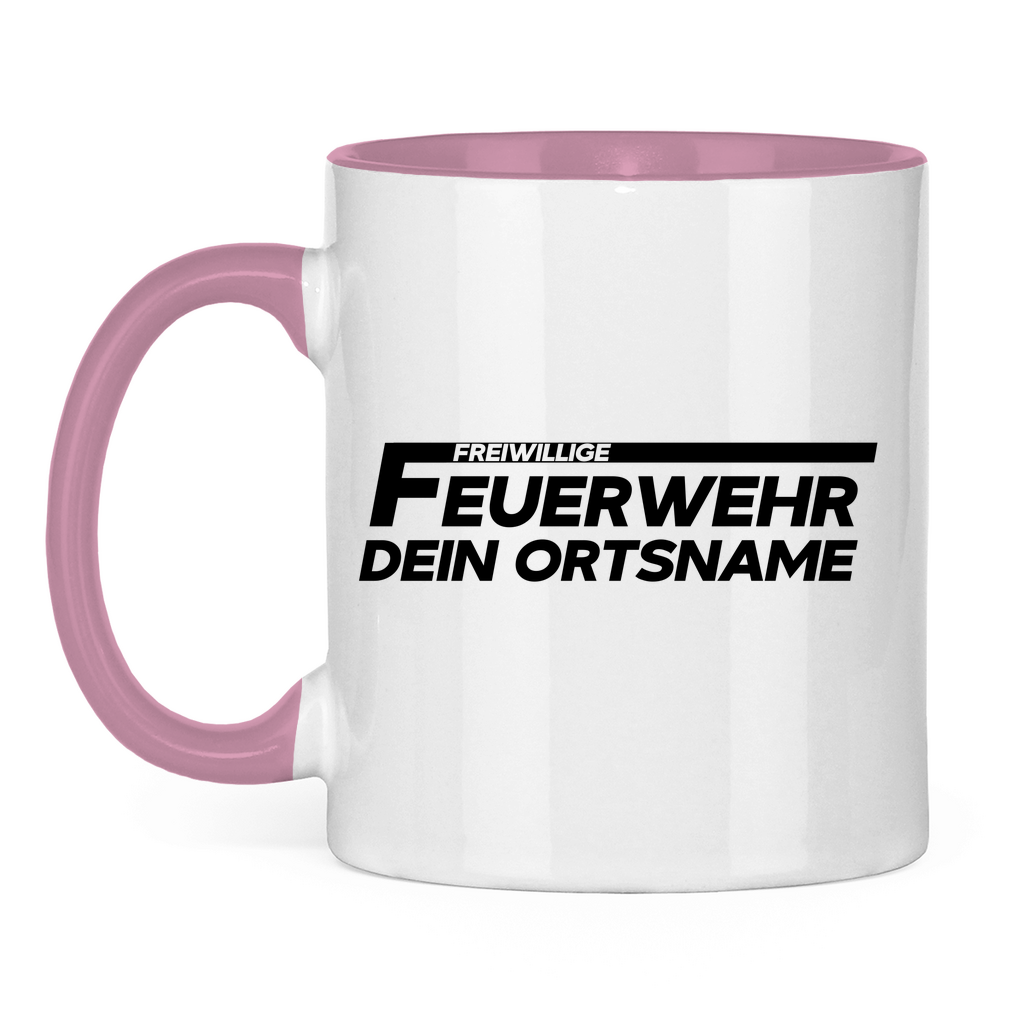 Tasse zweifarbig - Freiwillige Feuerwehr (Personalisierbar)