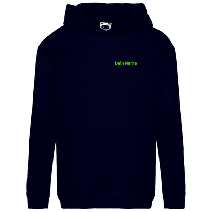 Kinder Hoodie - Freiwillige Feuerwehr Grün [Personalisierbar]