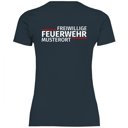 Damen T-Shirt - Modern Freiwillige Feuerwehr (Personalisierbar)