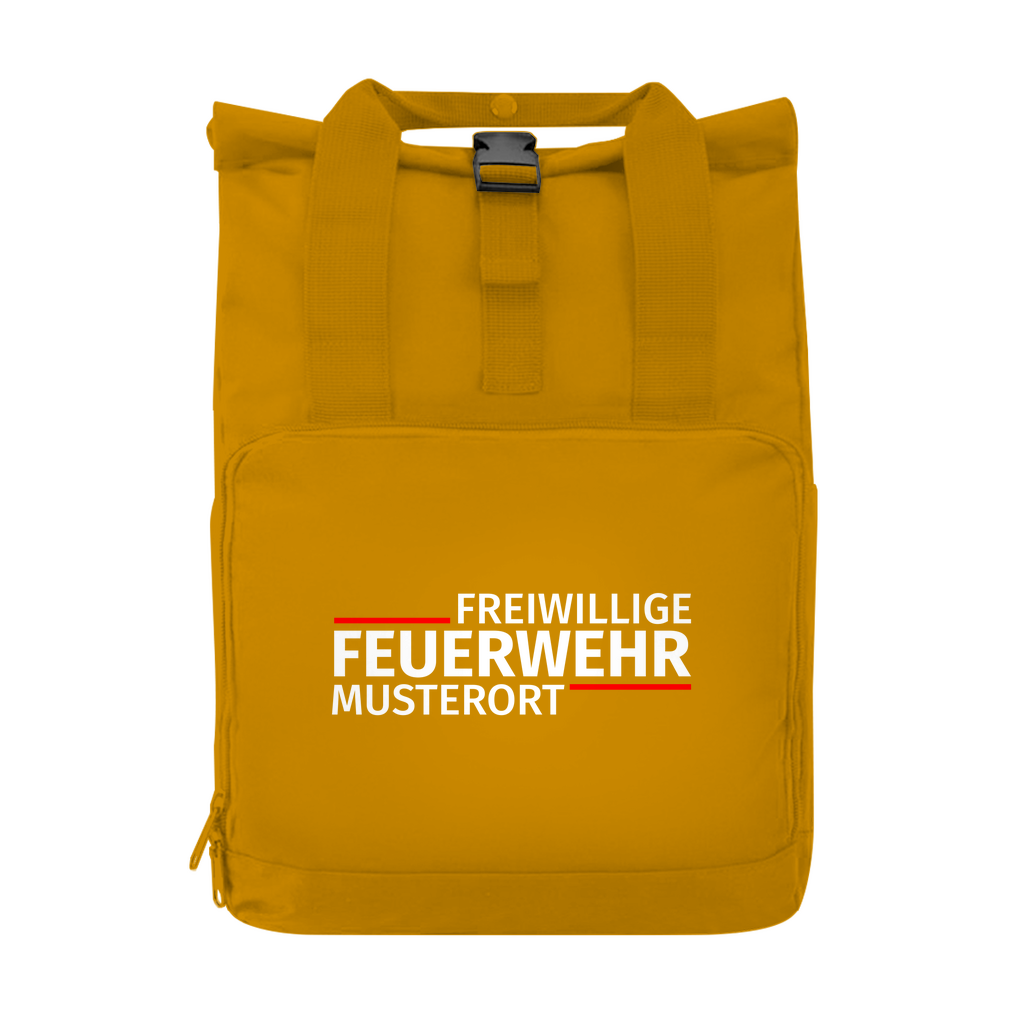 Rucksack mit Seitentasche - Modern Freiwillige Feuerwehr [Personalisierbar]