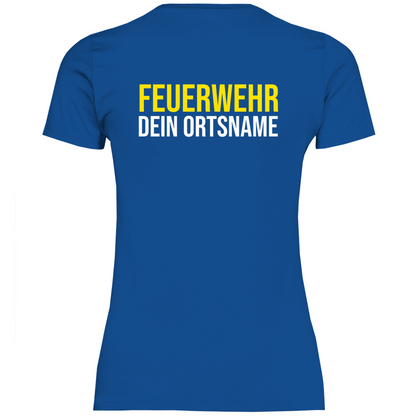 Damen T-Shirt - Feuerwehr Schriftzug (Personalisierbar)