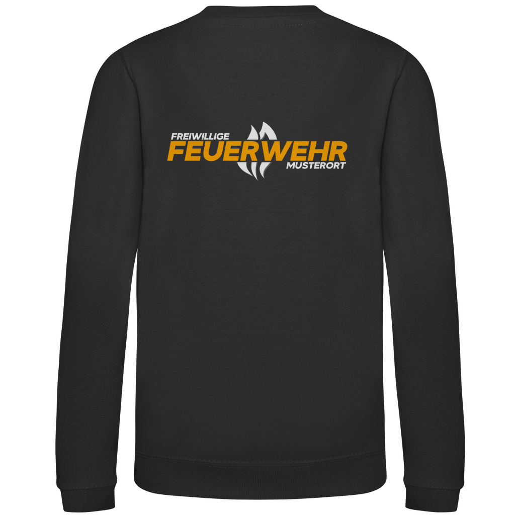 Kinder Sweatshirt - Flamme Freiwillige Feuerwehr Gelb [Personalisierbar]