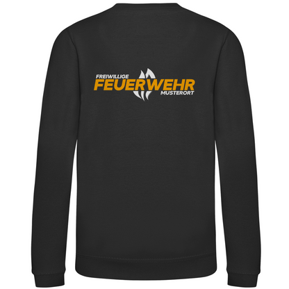 Kinder Sweatshirt - Flamme Freiwillige Feuerwehr Gelb [Personalisierbar]
