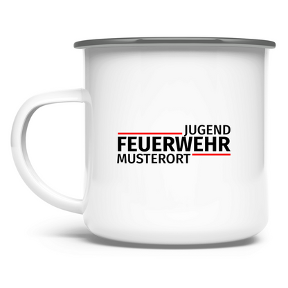 Emaille Tasse - Modern Jugendfeuerwehr [Personalisierbar]