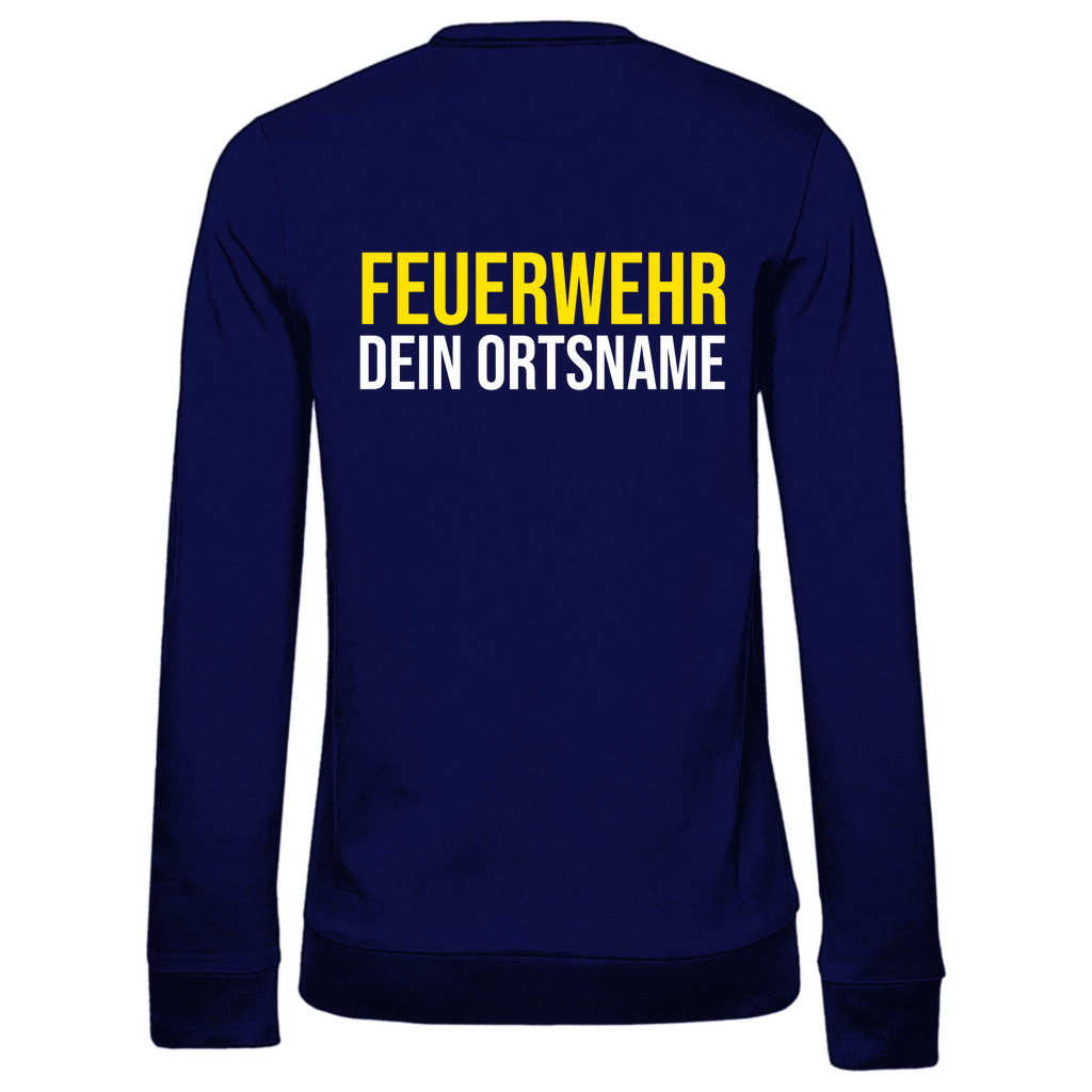 Damen Sweatshirt - Feuerwehr Schriftzug (Personalisierbar)