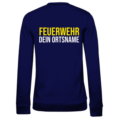 Damen Sweatshirt - Feuerwehr Schriftzug (Personalisierbar)