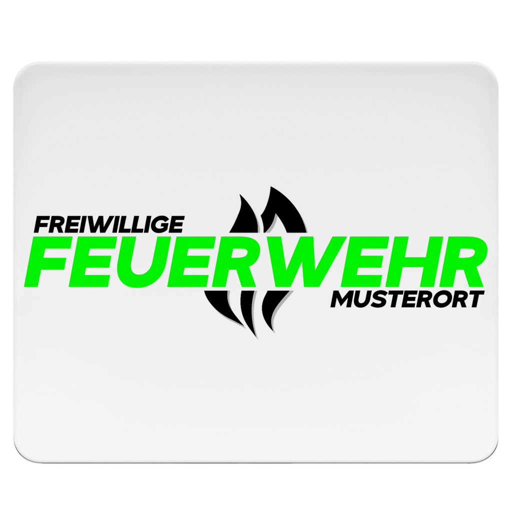 Mousepad - Flamme Freiwillige Feuerwehr Grün [Personalisierbar]