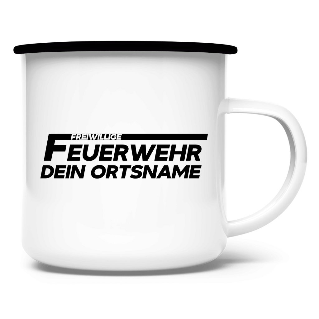 Emaille Tasse - Freiwillige Feuerwehr [Personalisierbar]