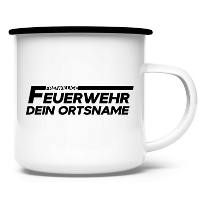 Emaille Tasse - Freiwillige Feuerwehr [Personalisierbar]