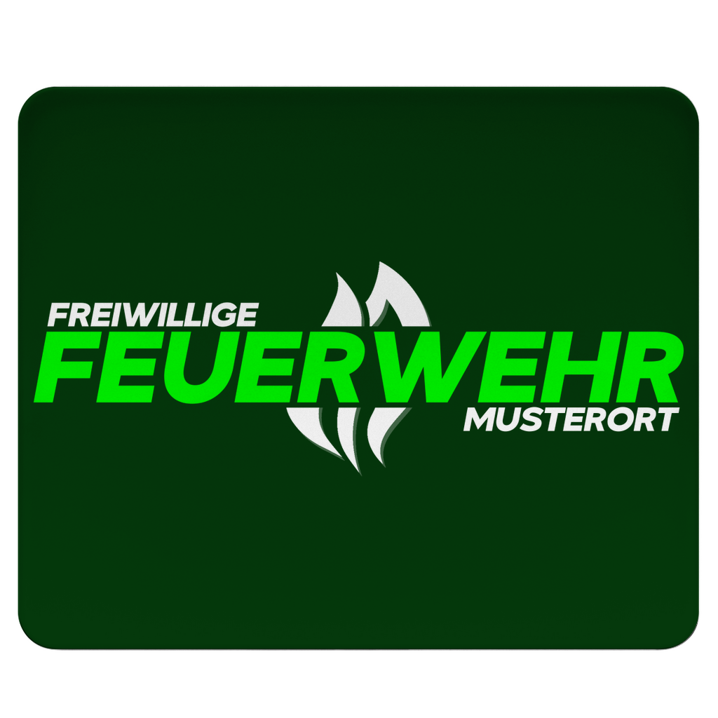 Mousepad - Flamme Freiwillige Feuerwehr Grün [Personalisierbar]