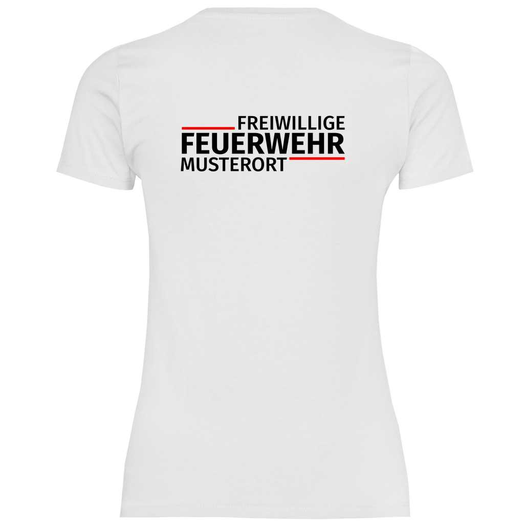 Damen T-Shirt - Modern Freiwillige Feuerwehr [Personalisierbar]