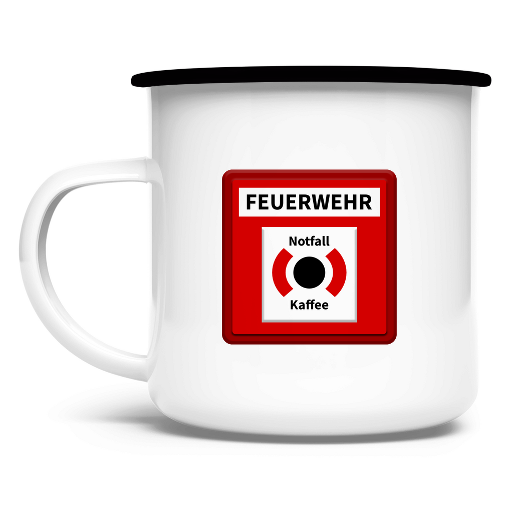 Emaille Tasse - Brandmelder