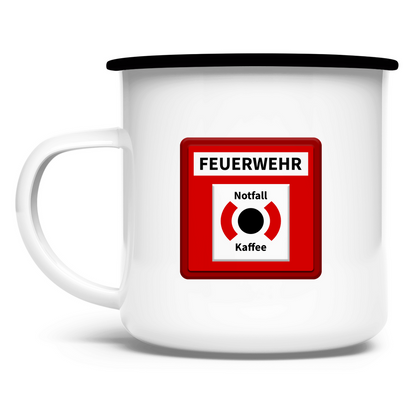 Emaille Tasse - Brandmelder