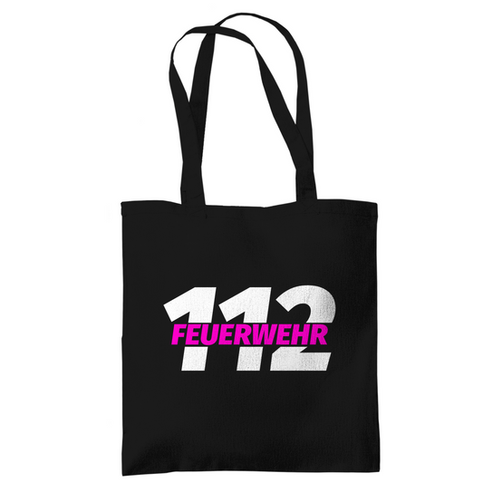Tragetasche - 112 Feuerwehr Pink