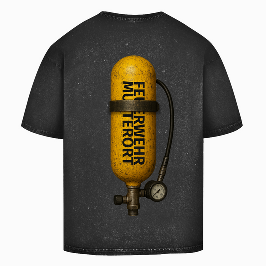 Oversize Washed T-Shirt - AGT Feuerwehr [Personalisierbar]