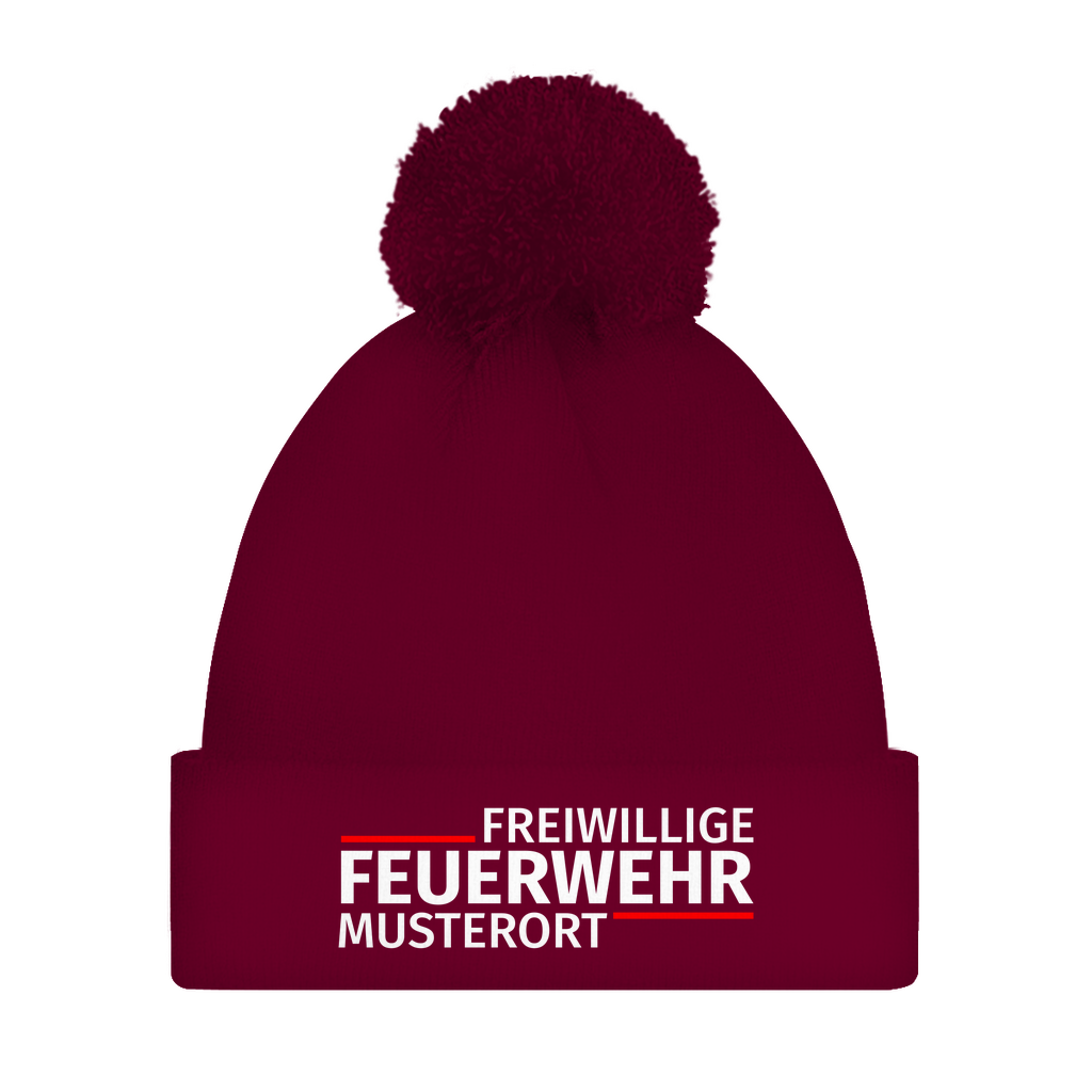 Bommelmütze - Modern Freiwillige Feuerwehr [Personalisierbar]
