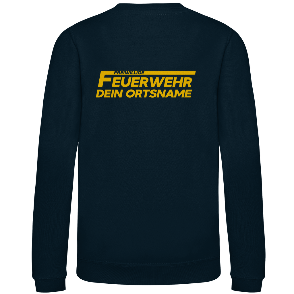 Kinder Sweatshirt - Freiwillige Feuerwehr Gelb [Personalisierbar]