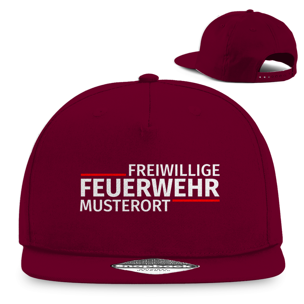 Snapback Rapper Cap - Modern Freiwillige Feuerwehr [Personalisierbar]