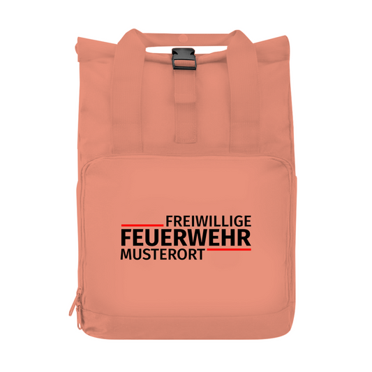 Rucksack mit Seitentasche - Modern Freiwillige Feuerwehr [Personalisierbar]