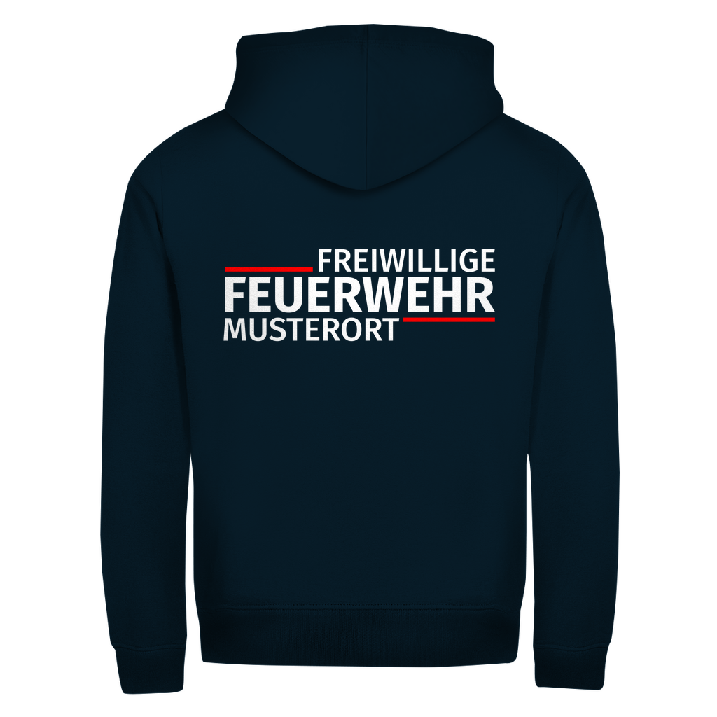 Unisex Zipper Hoodie - Modern Freiwillige Feuerwehr [Personalisierbar]
