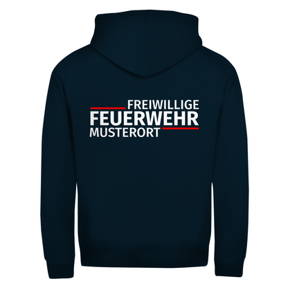 Unisex Zipper Hoodie - Modern Freiwillige Feuerwehr [Personalisierbar]