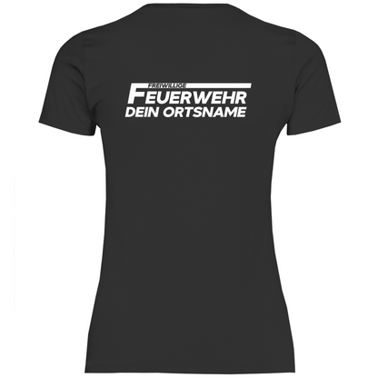 Damen T-Shirt - Freiwillige Feuerwehr Weiß (Personalisierbar)