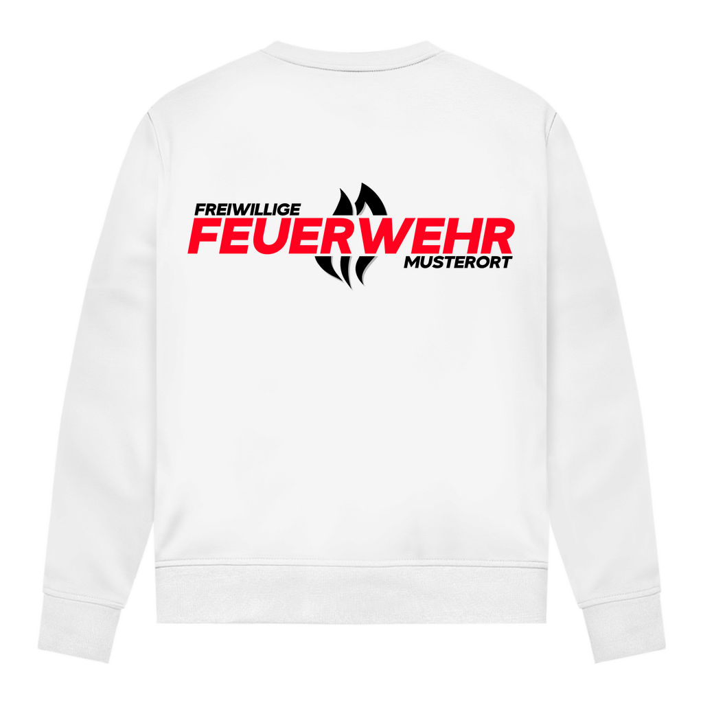 Damen Sweatshirt - Flamme Freiwillige Feuerwehr Rot [Personalisierbar]