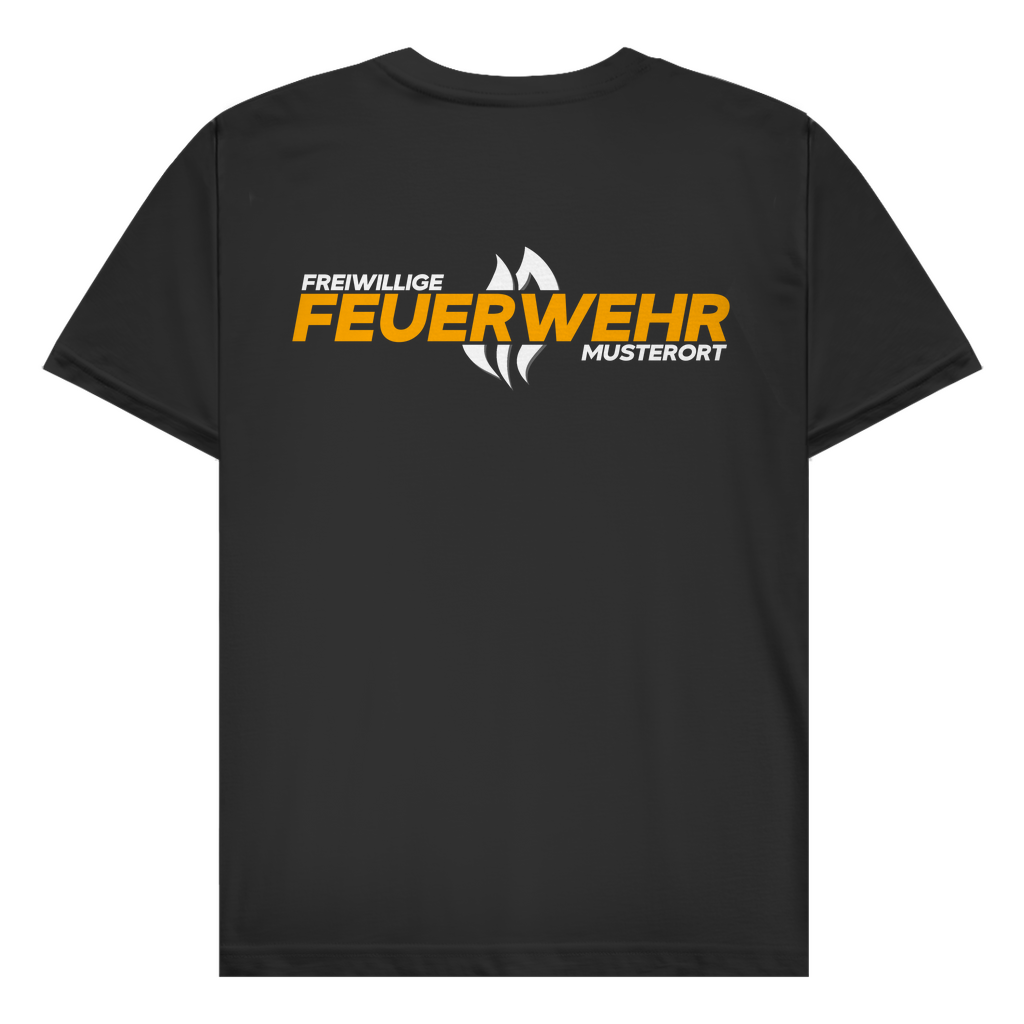 Herren T-Shirt - Flamme Freiwillige Feuerwehr Gelb [Personalisierbar]