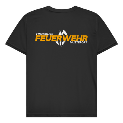 Herren T-Shirt - Flamme Freiwillige Feuerwehr Gelb [Personalisierbar]