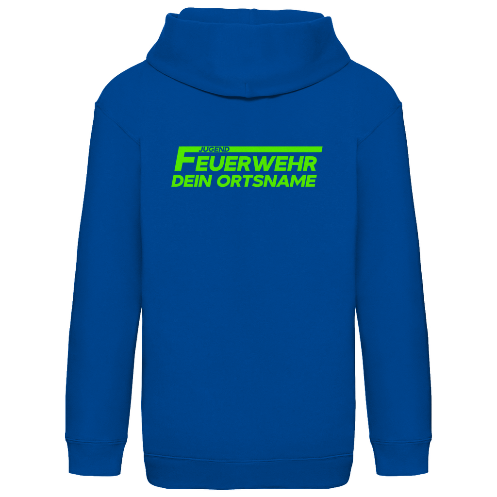 Kinder Hoodie - Jugendfeuerwehr Grün [Personalisierbar]