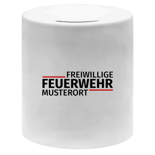Spardose - Modern Freiwillige Feuerwehr [Personalisierbar]