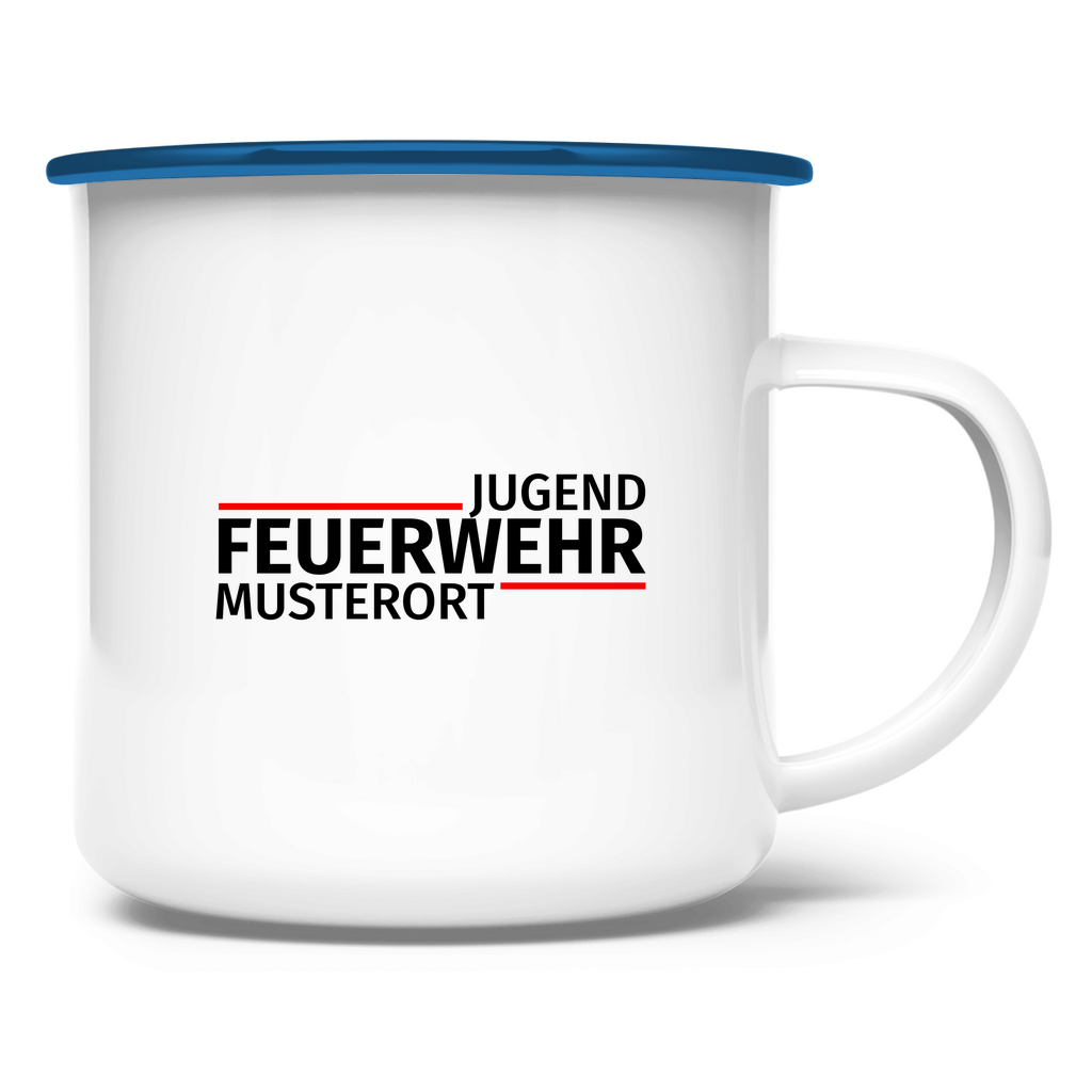 Emaille Tasse - Modern Jugendfeuerwehr [Personalisierbar]