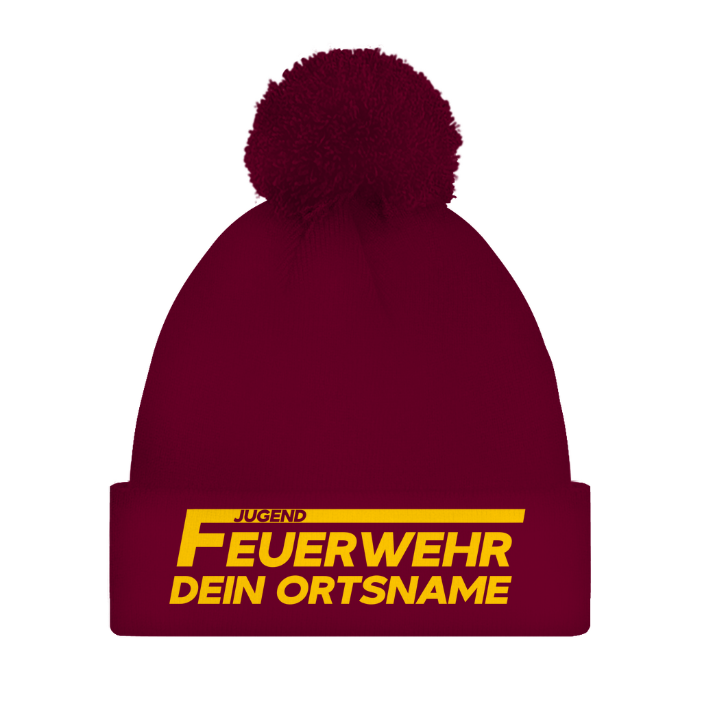 Bommelmütze - Jugendfeuerwehr Gelb [Personalisierbar]