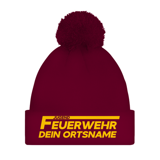 Bommelmütze - Jugendfeuerwehr Gelb [Personalisierbar]